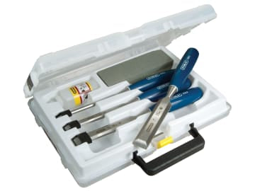 STA016130 5002 Bevel Edge Chisel & Oilstone Set, 6 Piece