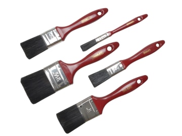 STA026727 Decor Paint Brush Set of 5 12 25 37 50 & 62mm