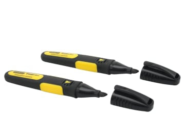 STA047314 Chisel Tip Marker Black (Pack 2)