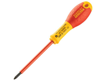 STA065418 FatMax® VDE Insulated Screwdriver Pozidriv Tip PZ1 x 100mm