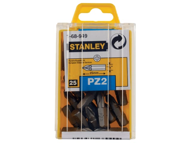 STA168949B Pozidriv Bits PZ2 x 25mm (Box 25)