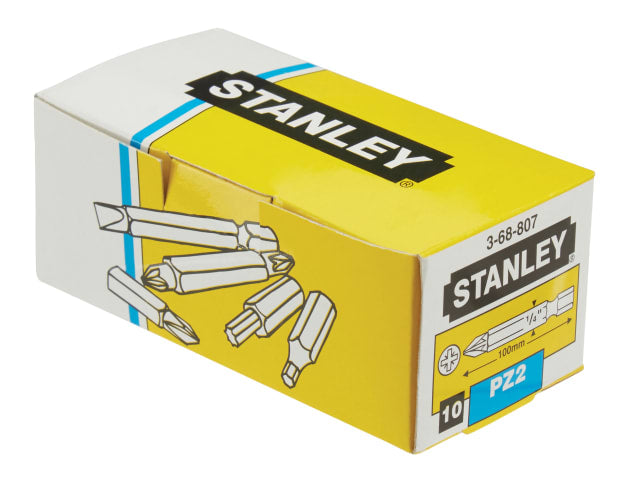 STA368807B Pozidriv Power Bits PZ2 x 100mm (Box 10)