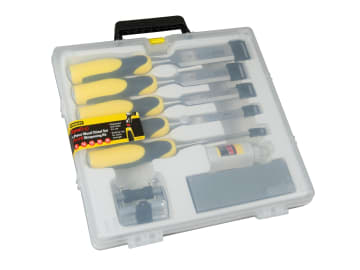 STA516421 DYNAGRIP™ Chisel with Strike Cap Set, 5 Piece + Accessories