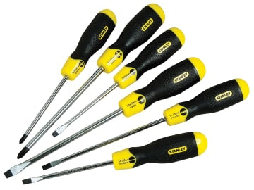 STA598001 Cushion Grip Screwdriver Set, 6 Piece