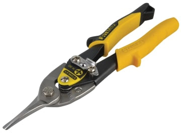 STA914563 Yellow Aviation Snips & Holster Straight Cut 250mm (10in)
