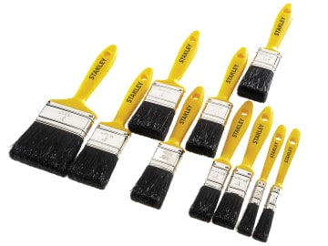 STAHOBBY10 Hobby Paint Brush Set of 10 12(2) 25(2) 38(3) 50(2) & 75mm