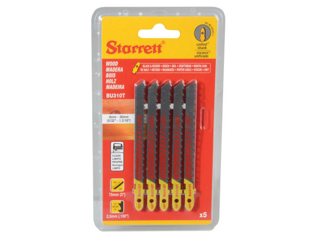 STRBU310T5 BU310T-5 Wood Cutting Jigsaw Blades Pack of 5