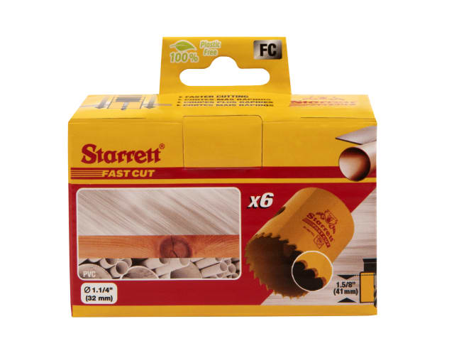 STRFCH01146 FCH0114 Fast Cut Bi-Metal Holesaw 32mm Bulk Pack of 6