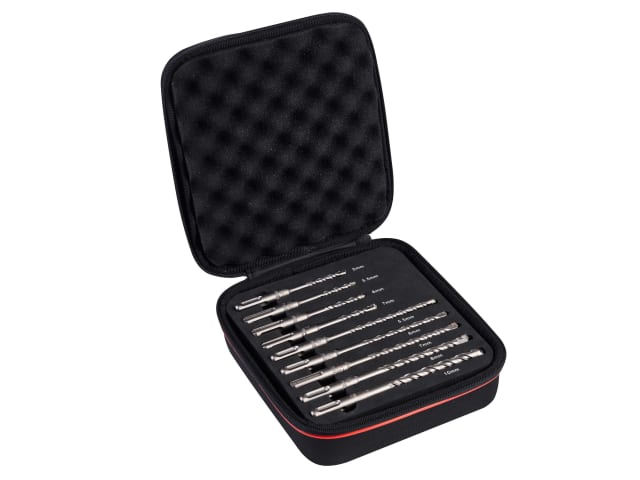 STRKBPSK09 SDS Plus 2 Point Drill Bit Set, 9 Piece