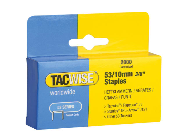 TAC0336 53 Light-Duty Staples 10mm (Type JT21  A)  (Pack 2000)