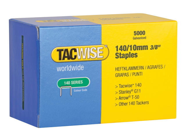 TAC0342 140 Galvanised Staples 10mm (Pack 5000)