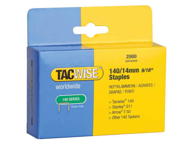TAC0349 140 Heavy-Duty Staples 14mm (Type T50  G) (Pack 2000)