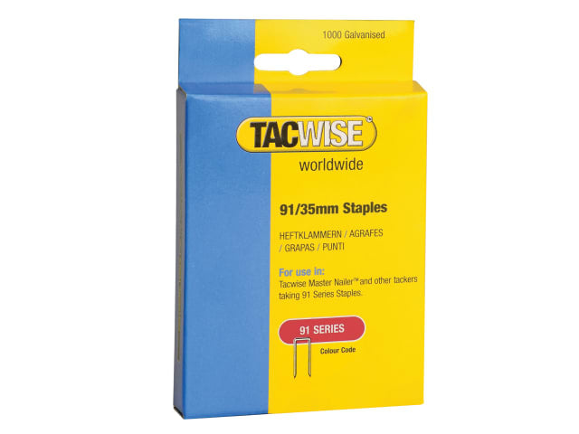 TAC0746 91 Narrow Crown Staples 35mm - Electric Tackers (Pack 1000)
