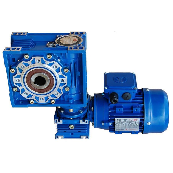 TEC Double Reduction Worm Gear Motor FCNDK50/110 600.0 0.3743 71 Frame, 0.37 kW, Output Speed 2.3 rpm (Electric Motor + Gearbox)