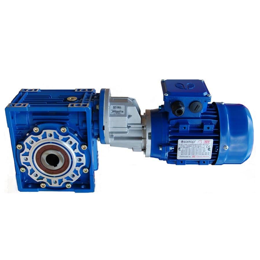 TEC Helical Worm Gear Motor FCNDK FXA110/100 336.0 343 100 Frame, 3 kW, Output Speed 4.2 rpm (Electric Motor + Gearbox)