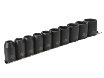TEN9121 1/2in Drive 9121 Impact Socket Set, 10 Piece