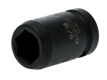 TEN920118N Impact Socket Hexagon 6-Point 1/2in Drive 9/16in