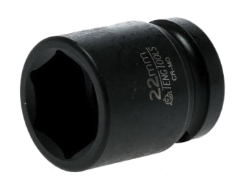 TEN920522N Impact Socket Hexagon 6-Point 1/2in Drive 22mm