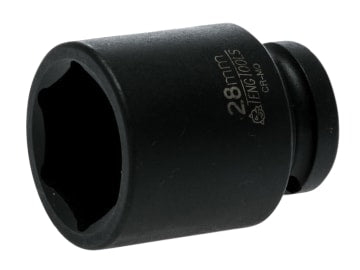 TEN920528N Impact Socket Hexagon 6-Point 1/2in Drive 28mm