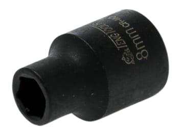 TEN980508 Impact Socket Hexagon 6-Point 3/8in Drive 8mm