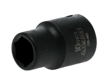TEN980510 Impact Socket Hexagon 6-Point 3/8in Drive 10mm