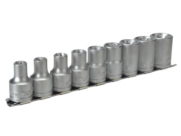 TENM1210 1/2in Drive M1210 External TORX Socket Clip Rail Set, 9 Piece