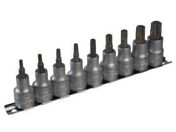 TENM1213TX M1213TX Socket Clip Rail Set of 9 Internal TORX 1/2in Drive