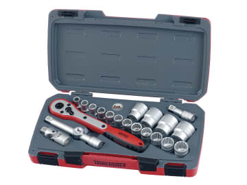 TENT1221 T1221 Socket Set of 21 Metric 1/2in Drive