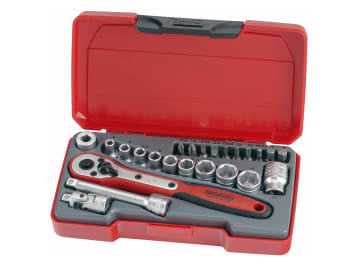 TENT1424 T1424 Socket Set of 24 Metric 1/4in Drive