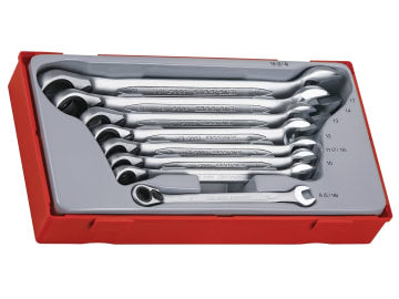 TENTT6508R TT6508R Metric Ratchet Combination Spanner Set, 8 Piece