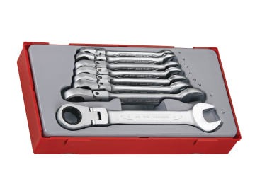 TENTT6508RF TT6508RF Flexible Ratchet Spanner Set, 8 Piece