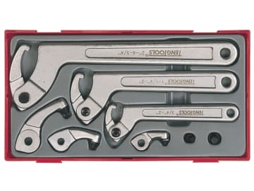 TENTTHP08 TTHP08 Hook & Pin Wrench Set, 8 Piece