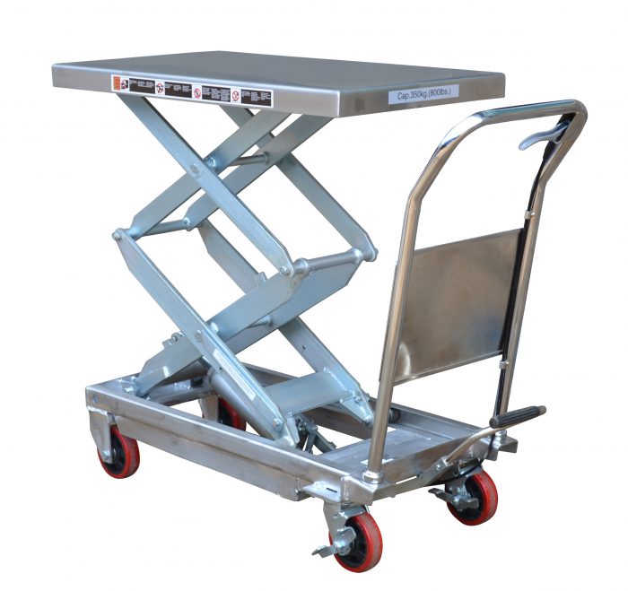 Partial Stainless Steel Double Scissor Lift Table 350kg