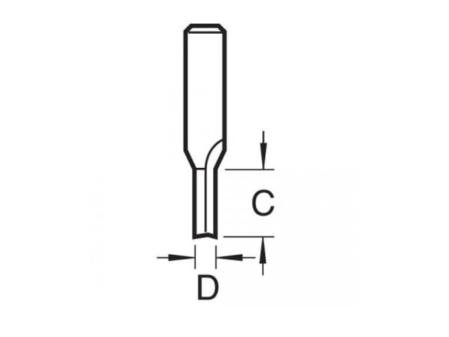 TRE30114TC 3/01 x 1/4 TCT Two Flute Cutter 4.0 x 11mm