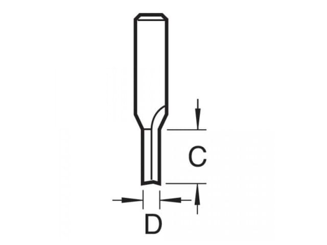 TRE3114TC 3/1 x 1/4 TCT Two Flute Cutter 5.0 x 16mm