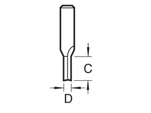 TRE3212TC 3/2 x 1/2 TCT Two Flute Cutter 6.0 x 16mm