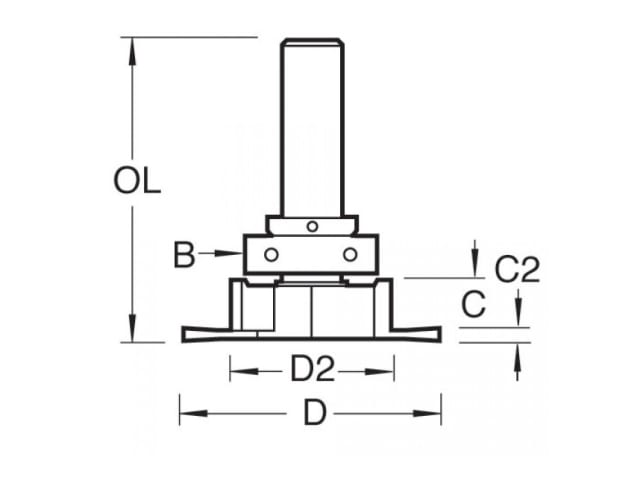 TRE33412TC 334 x 1/2 TCT Aquamac Recessor