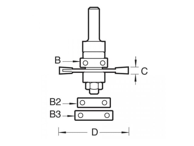 TRE34212TC 342 x 1/2 TCT Bearing Guided Biscuit Jointer 4.0 x 40mm