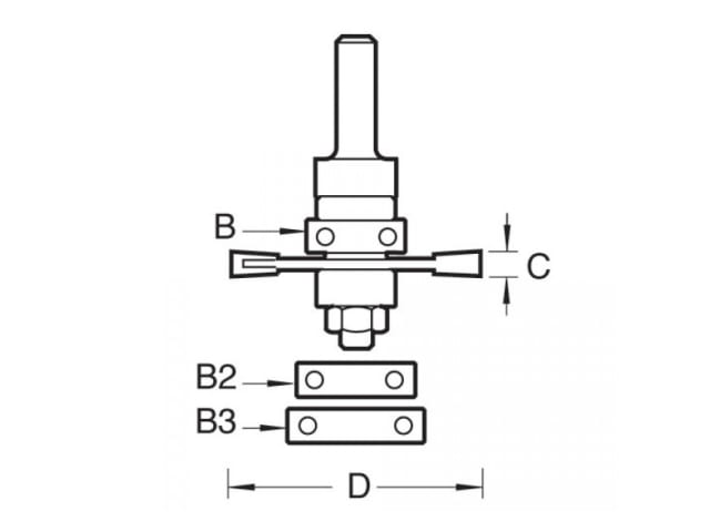 TRE34214TC 342 x 1/4 TCT Bearing Guided Biscuit Jointer 4.0 x 40mm