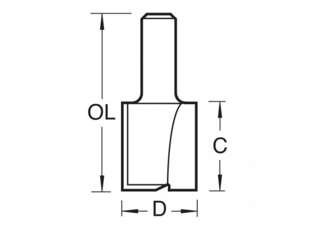 TRE4614TC 4/6 x 1/4 TCT Two Flute Cutter 20.0 x 25mm