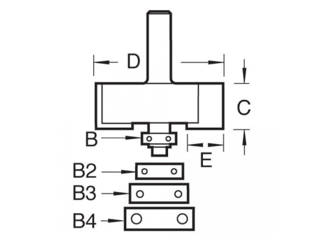 TRE463912TC 46/39 x 1/2 TCT Bearing Guided Rebate Set 35 x 12.7mm