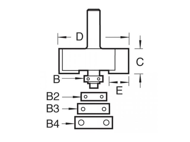 TRE463914TC 46/39 x 1/4 TCT Bearing Guided Rebate Set 35 x 12.7mm