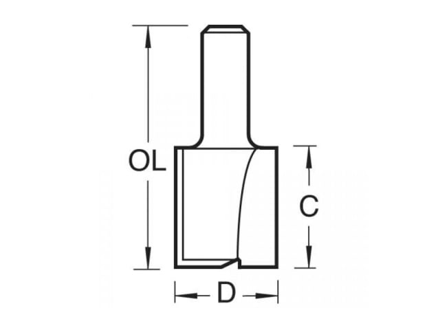 TRE47014TC 4/70 x 1/4 TCT Two Flute Cutter 25.0 x 25mm