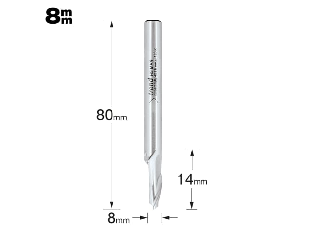 TRE50088HSE 50/08 x 8mm HSSE Helical Plunge Bit 8mm