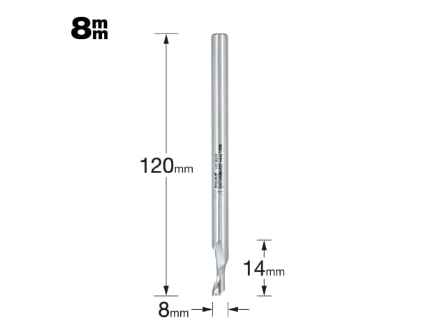 TRE50518HSE 50/51 x 8mm HSSE Helical Plunge Bit 8mm