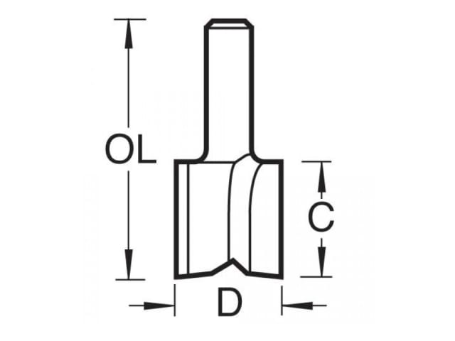 TRE5114TC 5/1 x 1/4 TCT Hinge Recessor 12.7 x 19mm