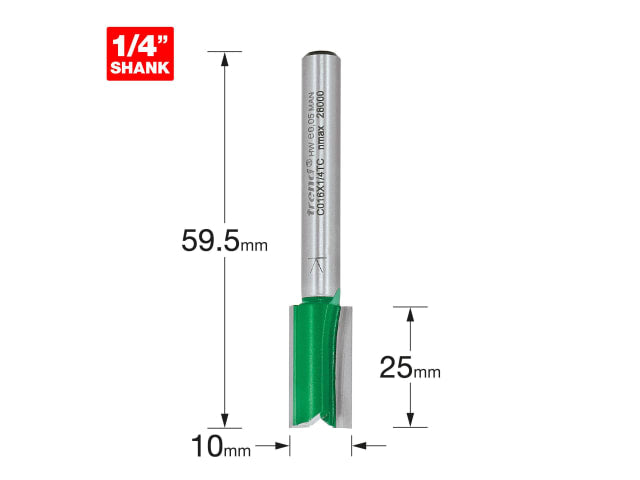 TREC01614TC C016 x 1/4 TCT Two Flute Cutter 10.0 x 19.1mm