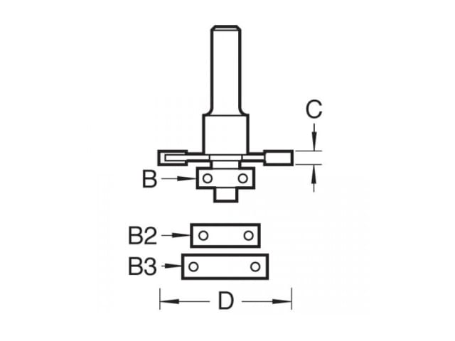 TREC15212TC C152 x 1/2 TCT Bearing Guided Biscuit Jointer 4.0 x 37.2mm