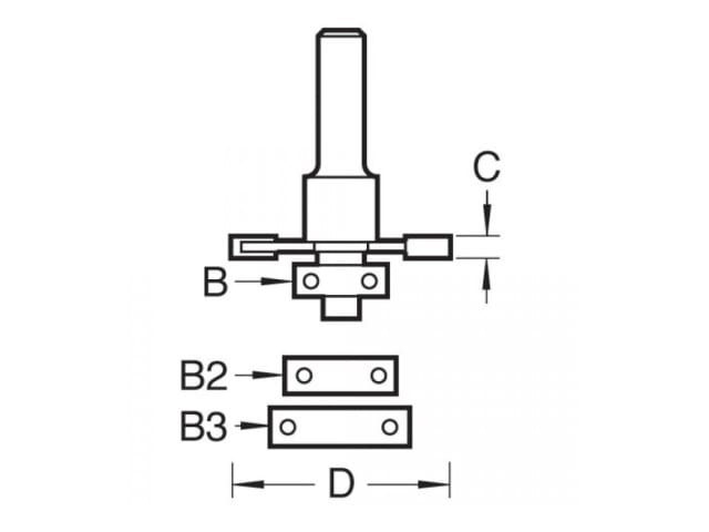 TREC15214TC C152 x 1/4 TCT Bearing Guided Biscuit Jointer 4.0 x 37.2mm