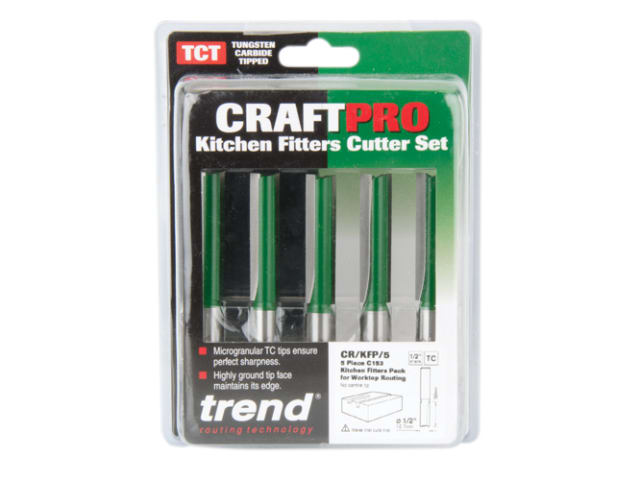 TRECRKFP5 CR/KFP/5 Kitchen Fitters Set, 5 Piece